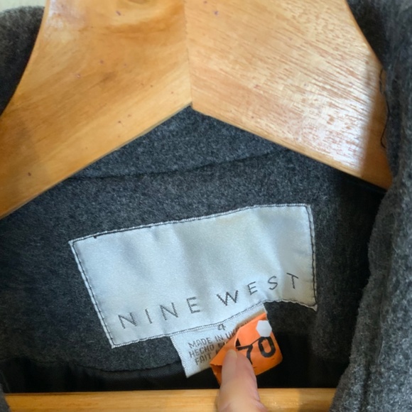 Nine West Wool Button Front Overcoat Coat - Picture 10 of 16